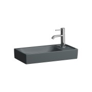 Meda lave-mains plage de robinetterie à droite graphite mat 460x235x80 mm - LAUFEN H8151137581121 