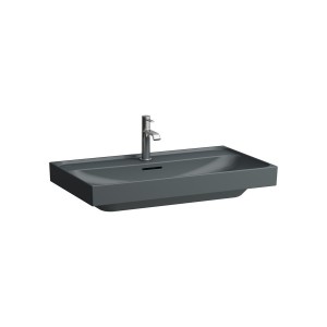 Meda lavabo à poser sur plan face inférieure meulée graphite mat 800x460x80 mm - LAUFEN H8161177581581 