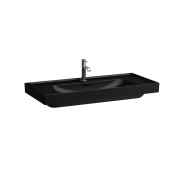 Meda lavabo à poser sur plan face inférieure meulée noir mat 1000x460x80 mm - LAUFEN H8161197161091 