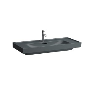 Meda lavabo à poser sur plan face inférieure meulée graphite mat 1000x460x80 mm - LAUFEN H8161197581041 