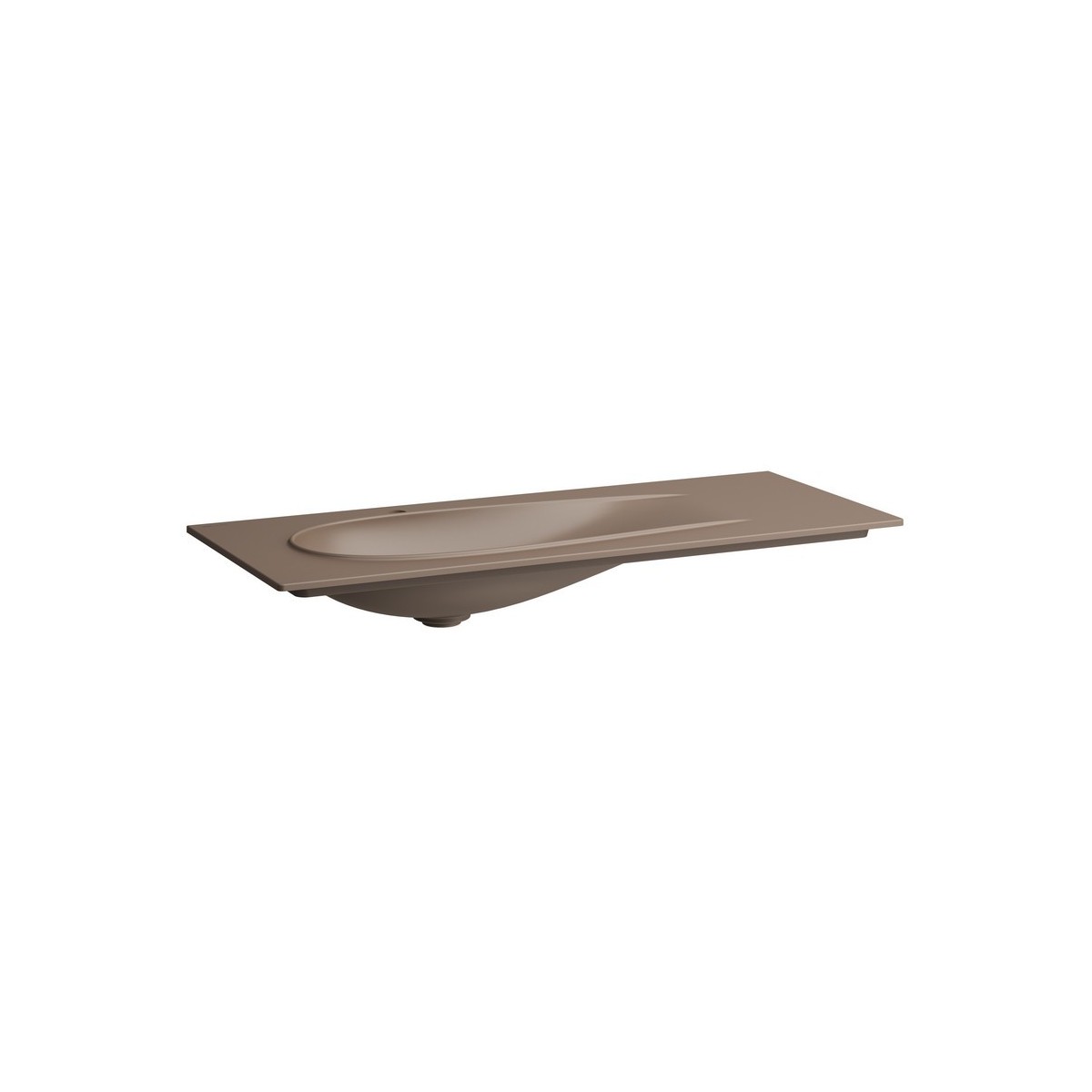 Ilbagnoalessi lav à poser sur meuble percé 1 tr 1200x500x35 mm café mat - LAUFEN H8179791881041 