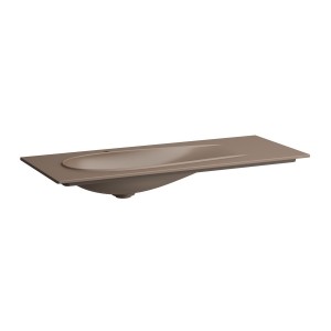 Ilbagnoalessi lav à poser sur meuble sans tp percé 1 tr 1200x500x35 mm café mat - LAUFEN H8179791881111 