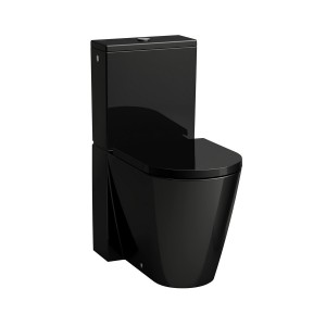 Kartell cuvette wc au sol rimless noir brillant - LAUFEN H8243370200001 