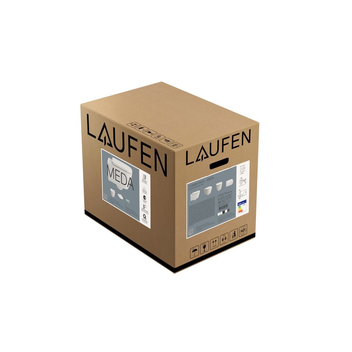 Meda pack wc susp ss bride silent flush ab frein de ch blc mat 540x360x355 - LAUFEN H8661107570001 