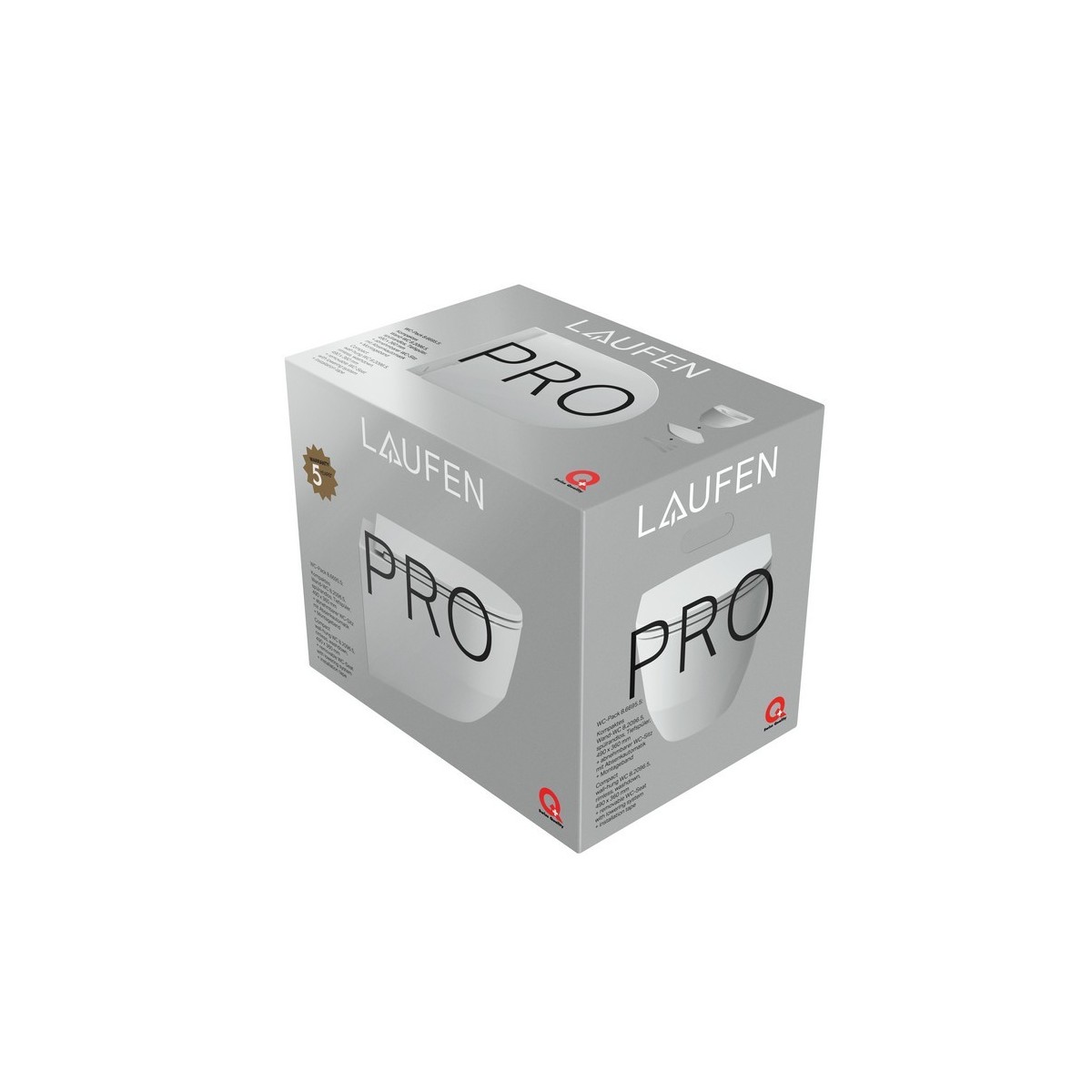L.pro pack wc sus cpt rimless+ab blan - LAUFEN H8669550000001 