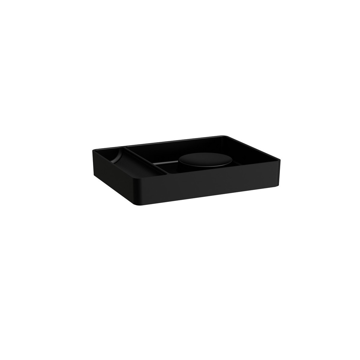 Val plateau organisateur resctangulaire en céramique 360x280x60 mm noir mat - LAUFEN H8702827160001 
