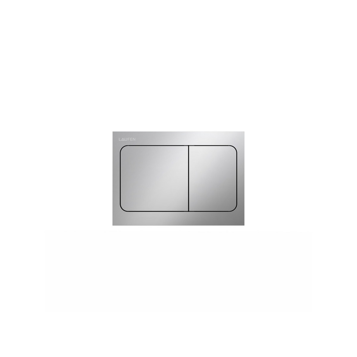 Plaque de commande ineo air dispositif double chasse chromé satiné 203x6x145 mm - LAUFEN H9001130070001 