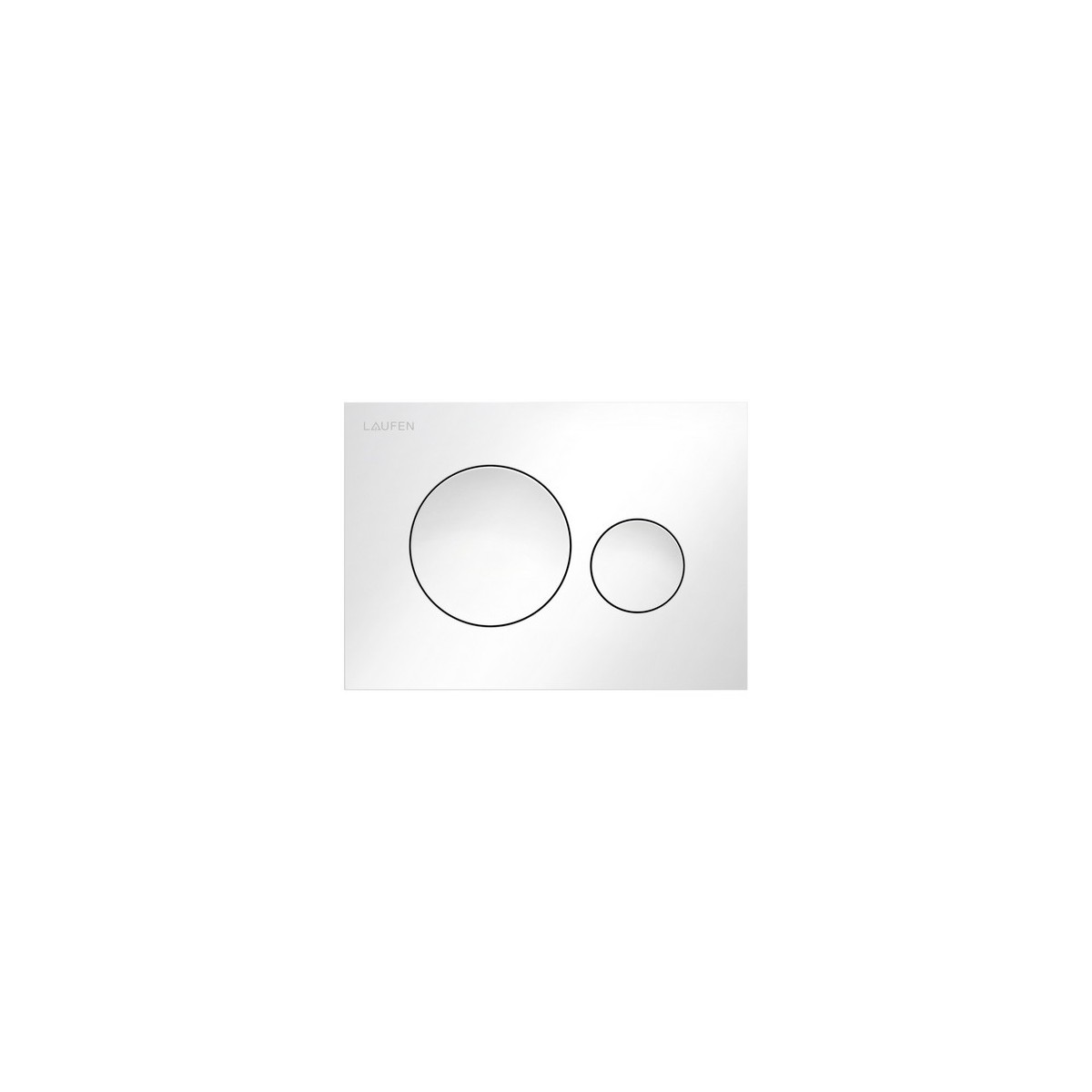 Plaque de commande ineo moon dispositif double chasse blanc 203x6x145 mm - LAUFEN H9001140000001 