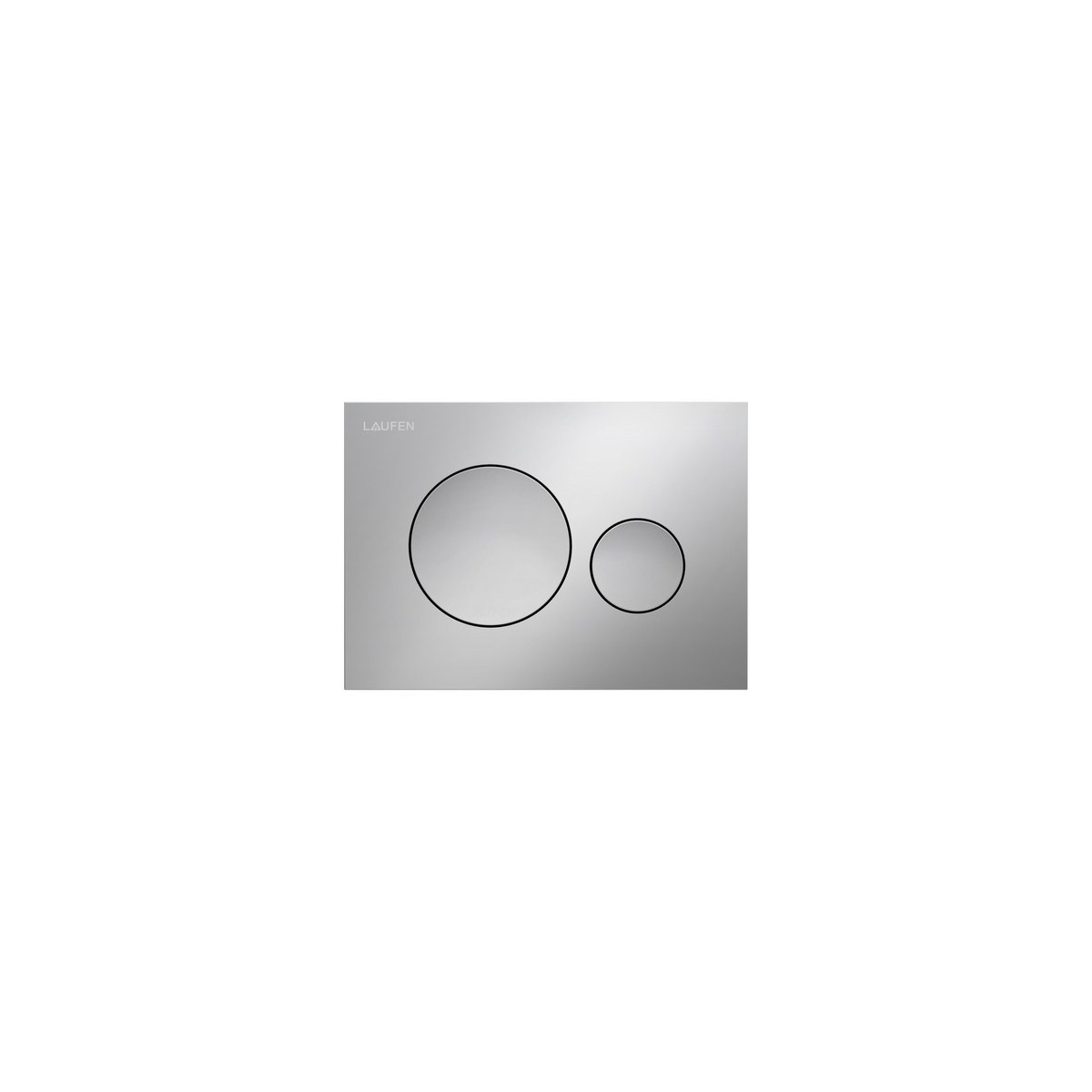 Plaque de commande ineo moon dispositif double chasse chromé satiné 203x6x145 mm - LAUFEN H9001140070001 