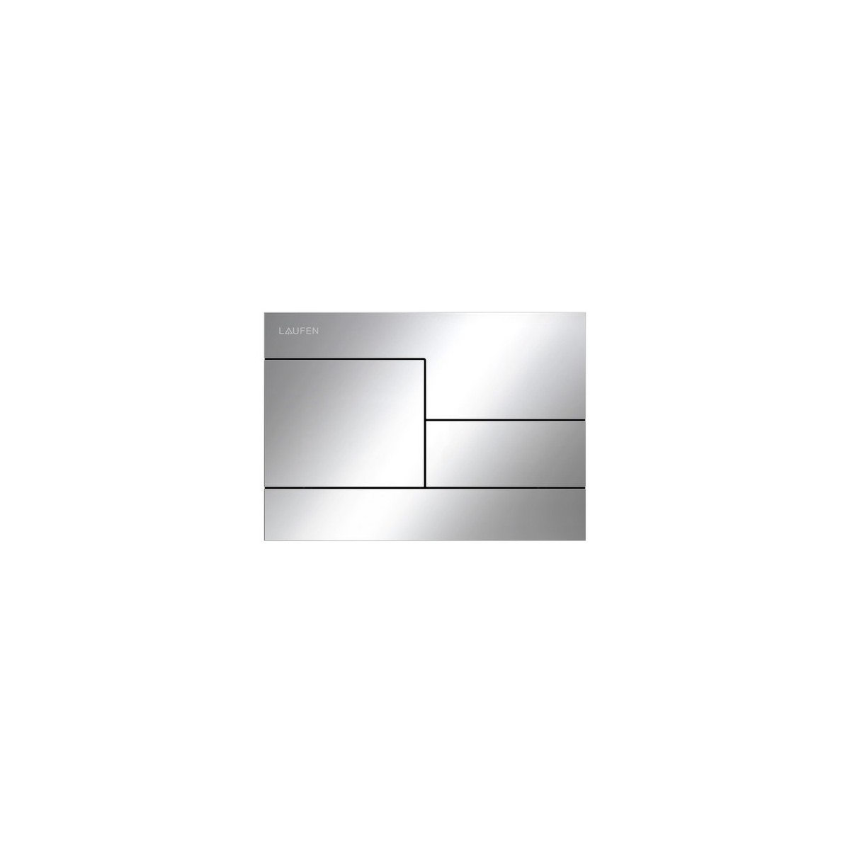Plaque de commande ineo skyline dispositif double chasse chromé 208x6x148mm - LAUFEN H9001180040001 