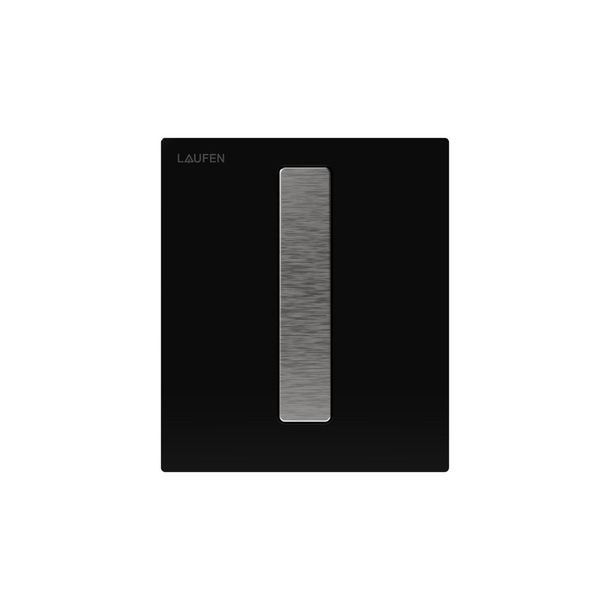 Plaque de cde urinoir lis ineo au102 en verre noir bouton acier br 125x10x145 - LAUFEN H9091021240001 
