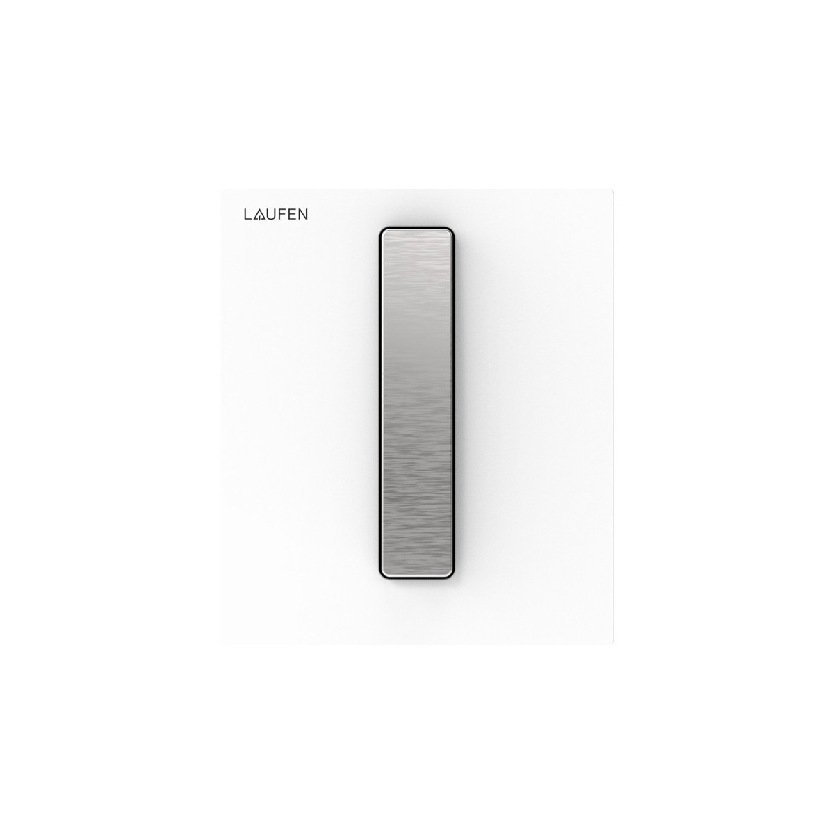 Plaque de cde urinoir lis ineo au102 en verre blc bouton en acier br 125x10x145 - LAUFEN H9091021940001 
