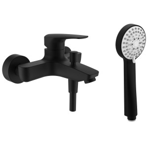 Laurin mitigeur bain mural avec inverseur pvd titane noir mat - LAUFEN HF500760428600 