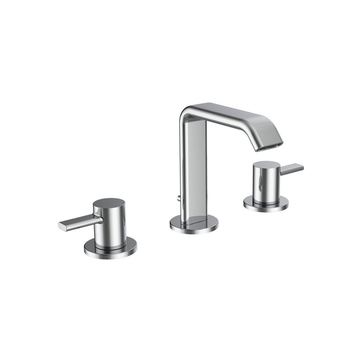 Meda mélangeur de lavabo 3 trous bec fixe 110 mm avec vidage clic-clac chromé - LAUFEN HF506611100000 