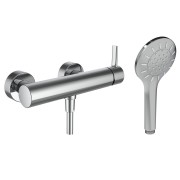 Meda mitigeur de douche mural avec flexible et douchette chromé - LAUFEN HF506650100600 