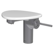 Ada mit lav tablette non percée bec 110 mm ss vidage pvd inox/blanc brillant - LAUFEN HF506702501060 