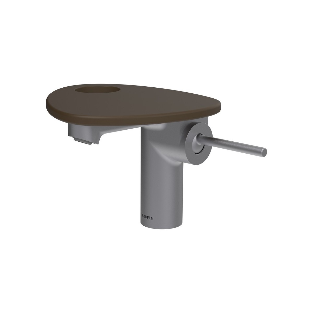 Ada mit lav tablette percée bec 110 mm ss vidage pvd inox/café mat - LAUFEN HF506702504000 