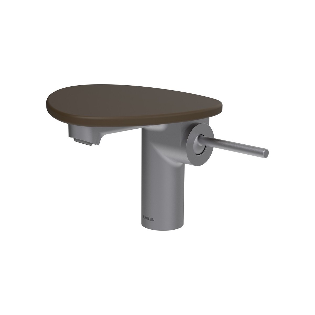 Ada mit lav tablette non percée bec 110 mm ss vidage pvd inox/café mat - LAUFEN HF506702504060 