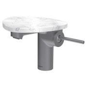 Ada mit lav tablette non percée bec 110 mm ss vidage pvd inox/marbre blanc - LAUFEN HF506702505060 