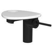 Ada mit lav tablette percée bec 110 mm ss vidage pvd noir/blanc brillant - LAUFEN HF506702511000 