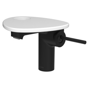 Ada mit lav tablette percée bec 110 mm ss vidage pvd noir/blanc mat - LAUFEN HF506702512000 