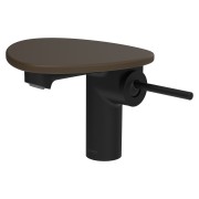 Ada mit lav tablette non percée bec 110 mm ss vidage pvd noir/café mat - LAUFEN HF506702514060 