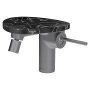 Ada mit bidet tablette percée bec 110 mm av vid clic-clac pvd inox/marbre noir - LAUFEN HF506710506000 