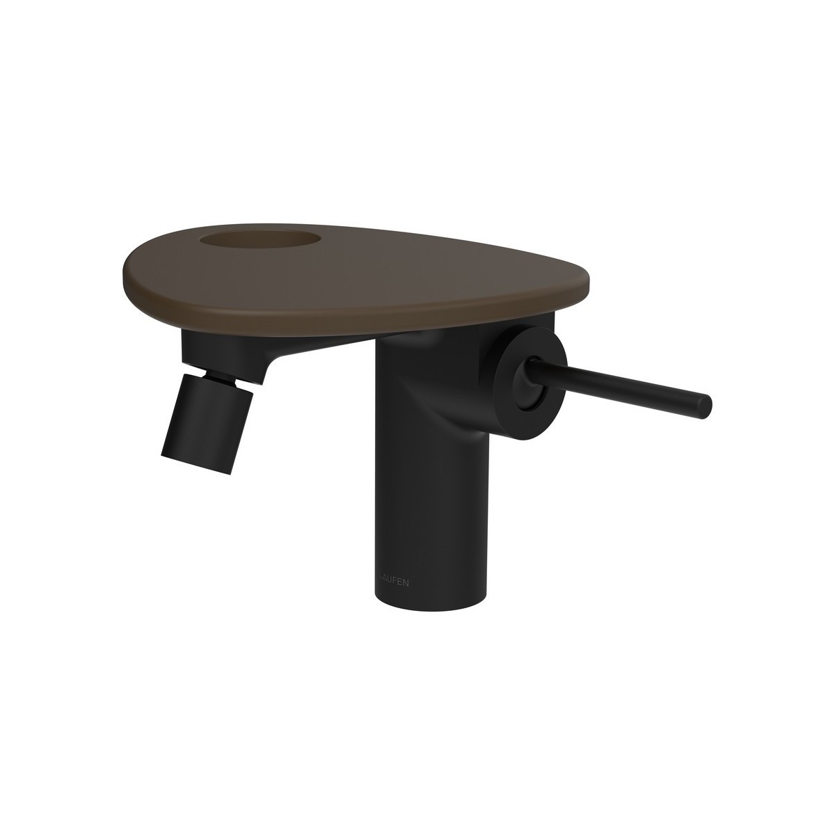 Ada mit bidet tablette percée bec 110 mm av vid clic-clac pvd noir/café mat - LAUFEN HF506710514000 