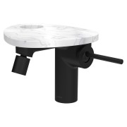 Ada mit bidet tablette percée bec 110 mm av vid clic-clac pvd noir/marbre blanc - LAUFEN HF506710515000 