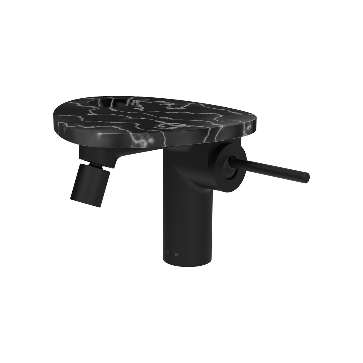 Ada mit bidet tablette percée bec 110 mm av vid clic-clac pvd noir/marbre noir - LAUFEN HF506710516000 