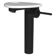 Ada mit lav réhaussé tablette percée bec 110mm ss vidage pvd noir/blanc brillant - LAUFEN HF506714511000 