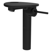 Ada mit lav réhaussé tablette percée bec 110 mm ss vidage pvd noir/noir mat - LAUFEN HF506714513000 