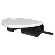 Ada mit lav mural tablette percée bec 186 mm ss vidage pvd noir/blanc mat - LAUFEN HF506726512000 