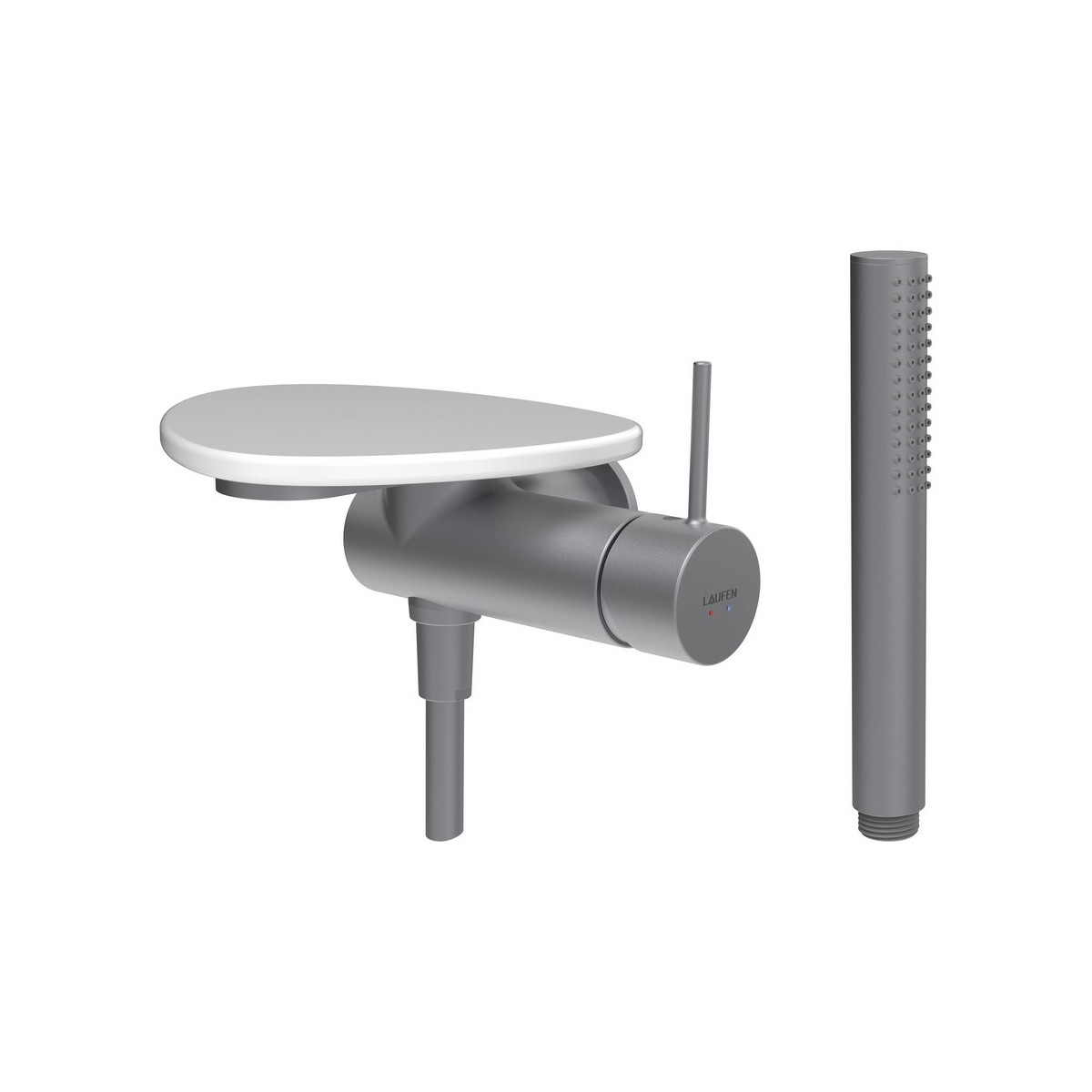 Ada mit de d à enc avec simibox 1-point tablette np pvd inox/blanc brillant - LAUFEN HF506755501060 