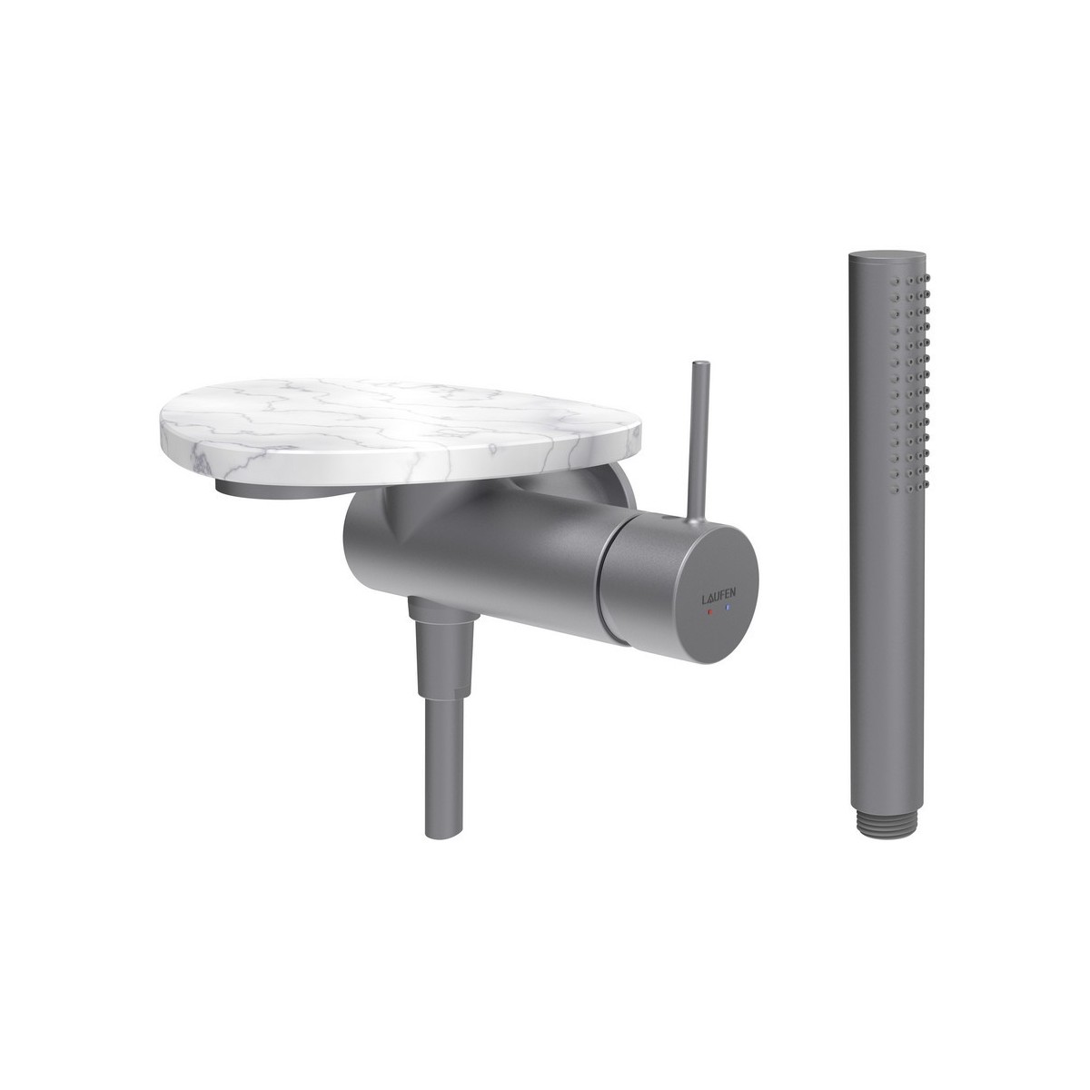 Ada mit de d à enc avec simibox 1-point tablette np pvd inox/marbre blanc - LAUFEN HF506755505060 