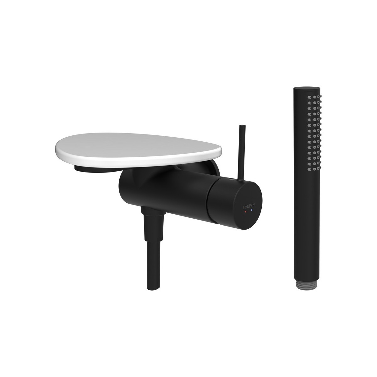 Ada mit de d à enc avec simibox 1-point tablette np pvd noir/blanc brillant - LAUFEN HF506755511060 