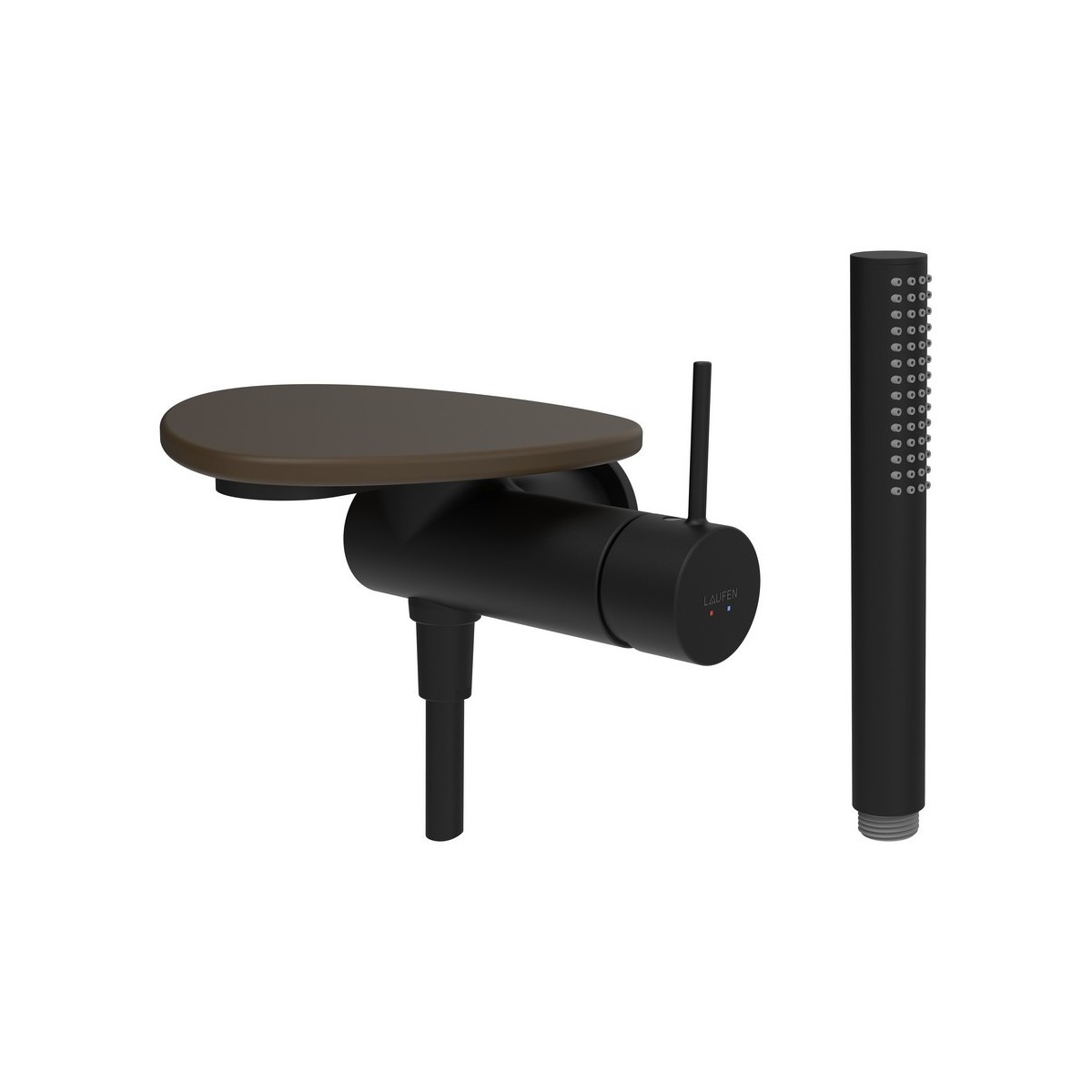 Ada mit de d à enc avec simibox 1-point tablette non percée pvd noir/café mat - LAUFEN HF506755514060 