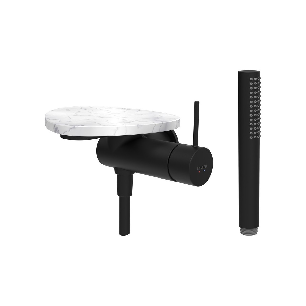 Ada mit de d à enc avec simibox 1-point tablette np pvd noir/marbre blanc - LAUFEN HF506755515060 