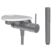 Ada mit b à enc tablette percée bec 170 mm pvd inox/blanc brillant - LAUFEN HF506765501000 