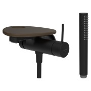 Ada mit b à enc tablette percée bec 170 mm pvd noir/café mat - LAUFEN HF506765514000 