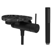 Ada mit b à enc tablette percée bec 170 mm pvd noir/marbre noir - LAUFEN HF506765516000 