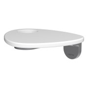 Ada tablette murale percée pvd inox/blanc mat - LAUFEN HF506790502000 