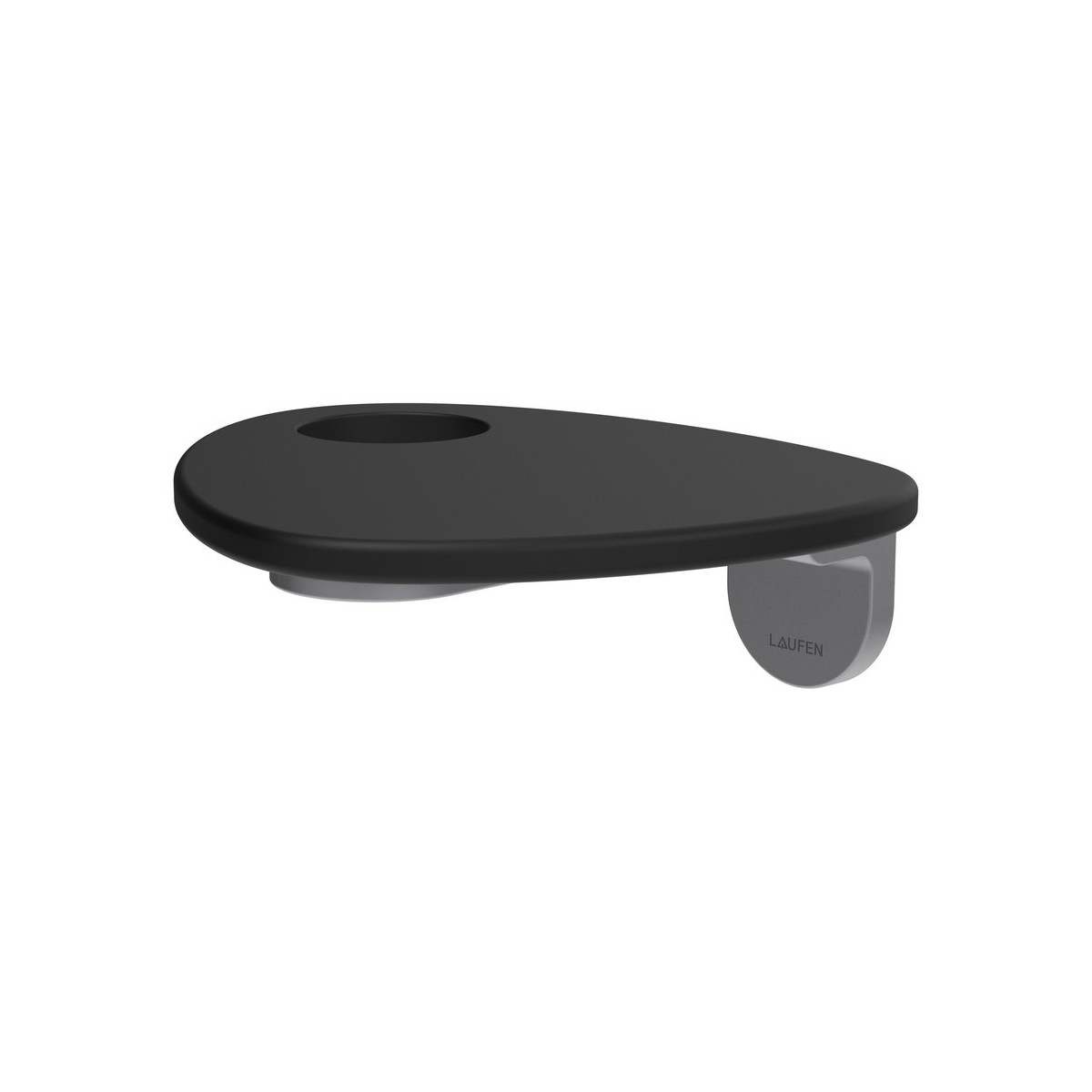 Ada tablette murale percée pvd inox/noir mat - LAUFEN HF506790503000 