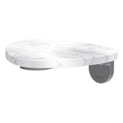 Ada tablette murale non percée pvd inox/marbre blanc - LAUFEN HF506790505060 