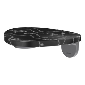 Ada tablette murale non percée pvd inox/marbre noir - LAUFEN HF506790506060 