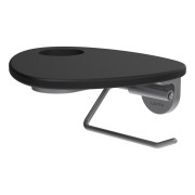 Ada porte-papier toilette tablette percée pvd inox/noir mat - LAUFEN HF506791503000 