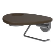 Ada porte-papier toilette tablette percée pvd inox/café mat - LAUFEN HF506791504000 