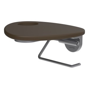 Ada porte-papier toilette tablette percée pvd inox/café mat - LAUFEN HF506791504000 