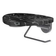 Ada porte-papier toilette tablette percée pvd inox/marbre noir - LAUFEN HF506791506000 