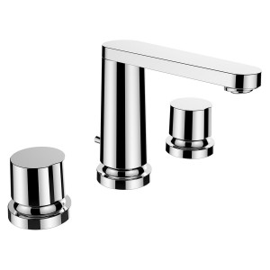 The new classic mélangeur de lavabo 3 trous bec fixe 130mm avec vidage chromé - LAUFEN HF900511100000 